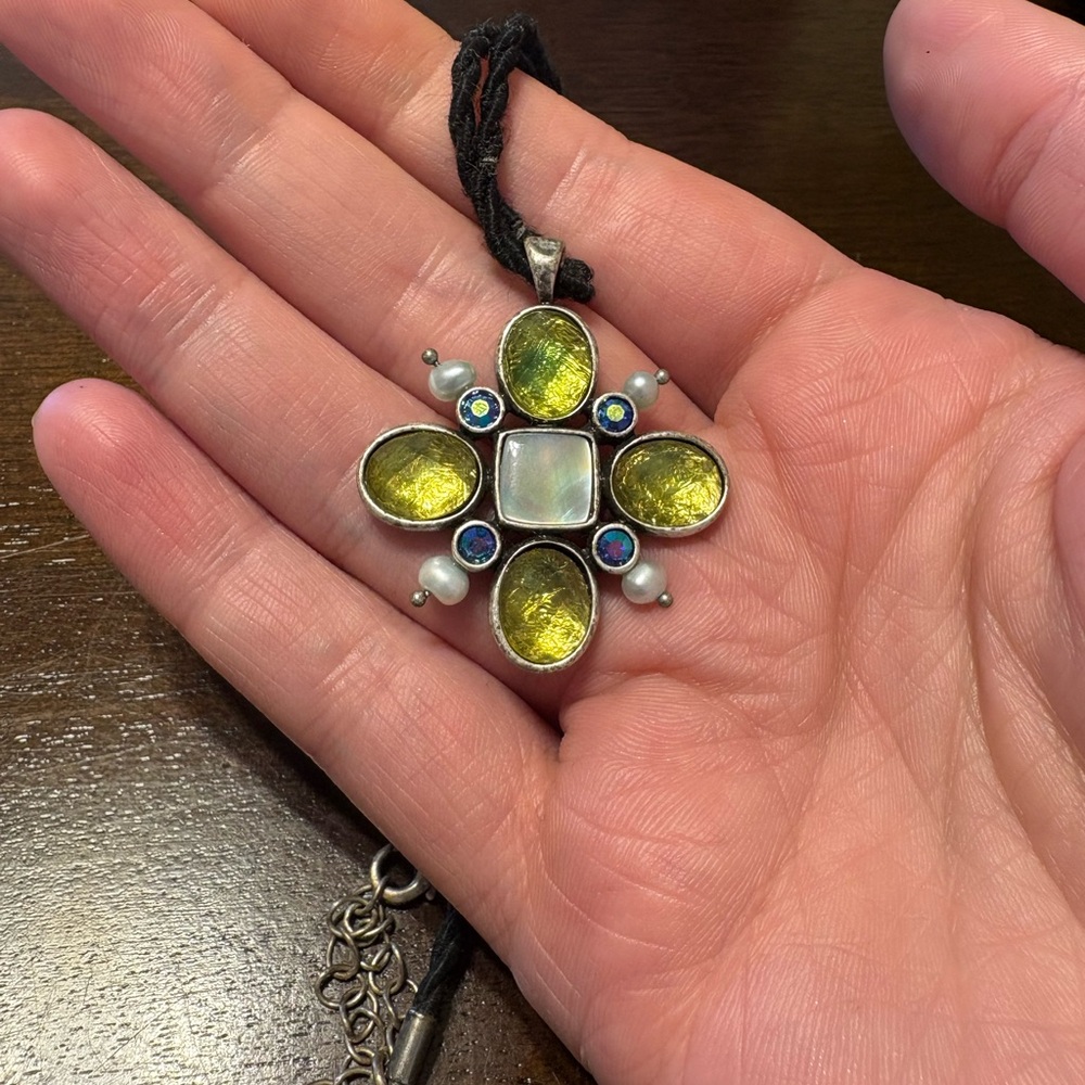 Blue and Green Lia Sophia Choker Pendant